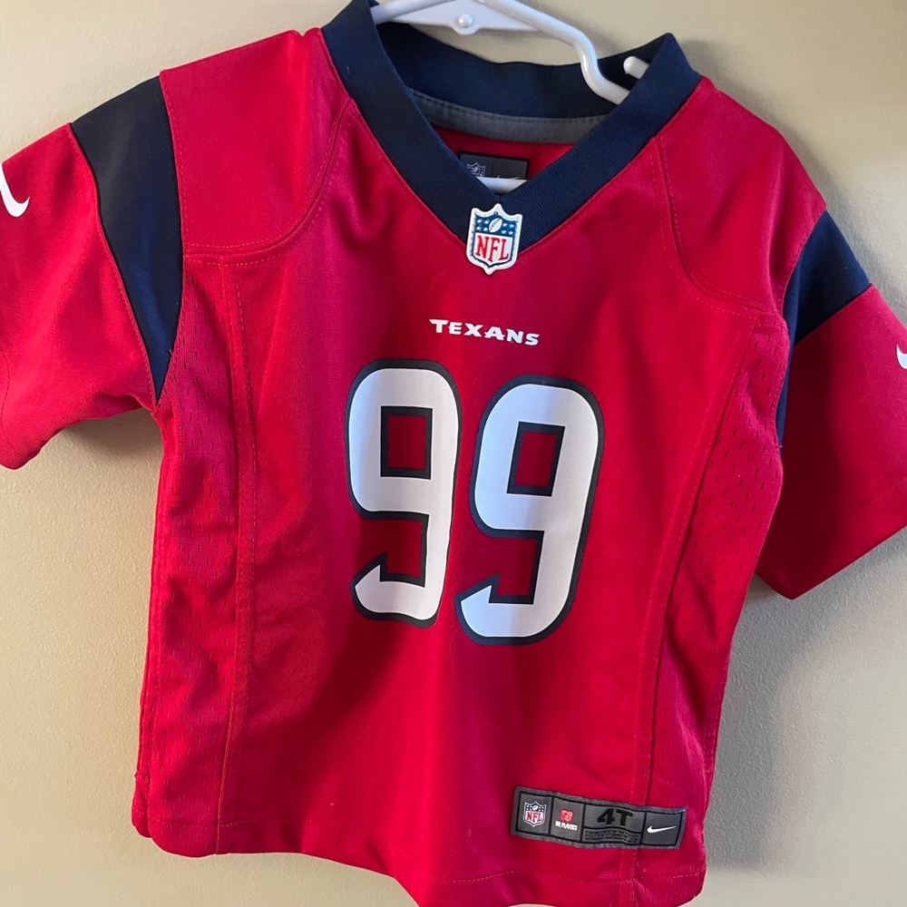 Nike Red Texans Jersey Watt #99 size 4T